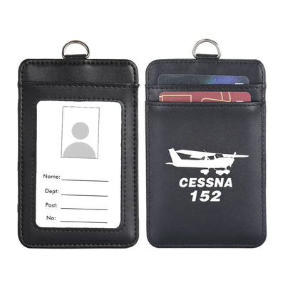 The Cessna 152 aviation print ID card holder, faux leather.