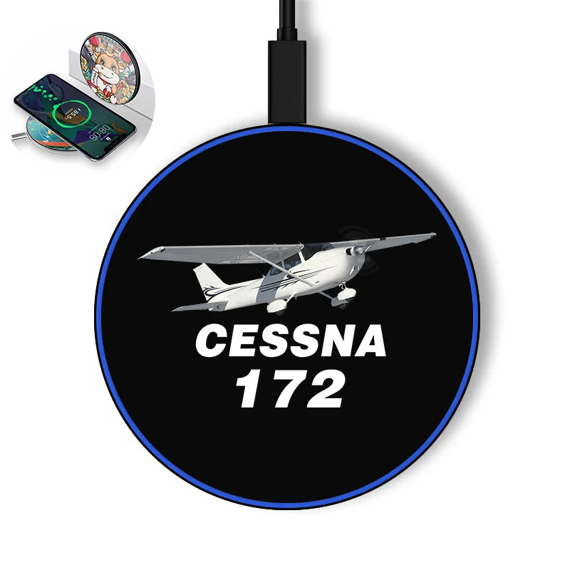 The Cessna 172 aviation design on durable build wireless charger.