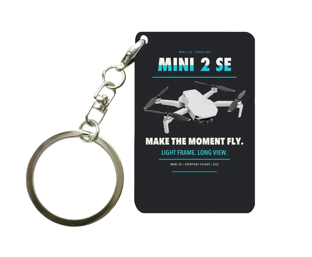 DJI Mini 2 SE Key Chain design on black key chain