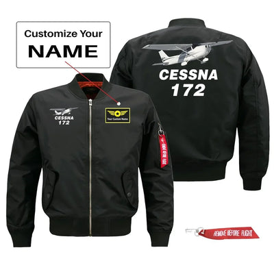 The Cessna 172 Pilot Jackets (Customizable) aviation design printed on comfortable shell with classic fit designed jacket.