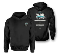 Thumbnail for Saab 340B design on black hoodie