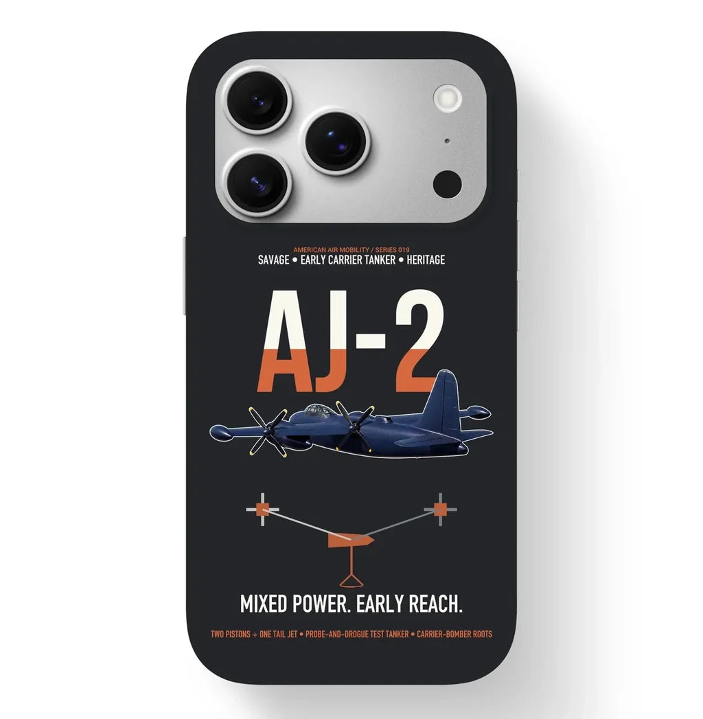 AJ-2 Savage Tanker design on black magsafe iphone case, for iPhone 17 Pro