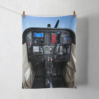 Thumbnail for Cessna 172 Cockpit aviation design on soft absorbent cotton towel.