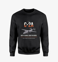 Thumbnail for C-2A Greyhound design on black sweatshirt