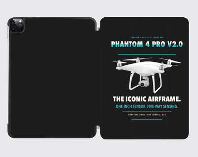 DJI Phantom 4 Pro V2.0 design on black ipad tablet case