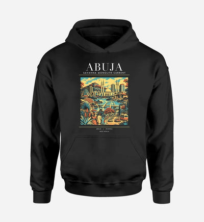 ABUJA - Poster - Premium Hoodie - Black