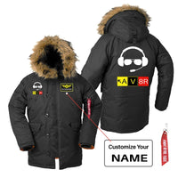 Thumbnail for AV8R 2 aviation design printed on heavyweight shell with hooded warmth parka bomber.