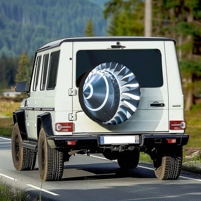 Blue Toned Super Jet Engine Tire Cover