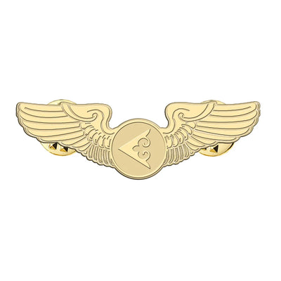 Air Astana aviation hollow pin in polished alloy.