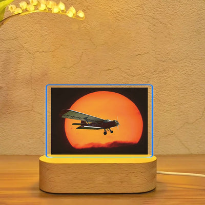 Amazing Antonov-2 With Sunset aviation design on premium acrylic with LED night lamp.