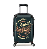 Thumbnail for Don't Make me Walk When I want To Fly Cabin Size aviation print luggage, durable shell.