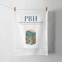 Thumbnail for Paro International Airport (PBH) design on white towel
