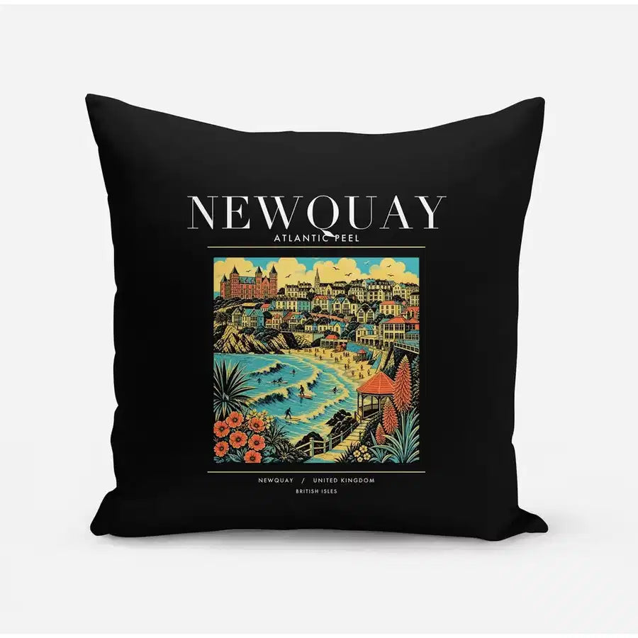NEWQUAY - Poster - Pillow - Black