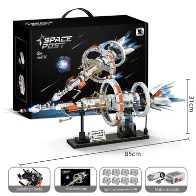 1583PCS Apocalypse Space Station Blocks Set Space Station aviation themed Lego-style model aircraft in ABS plastic.