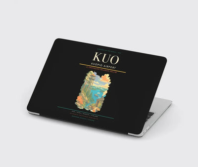Kuopio Airport (KUO) design on black MacBook case