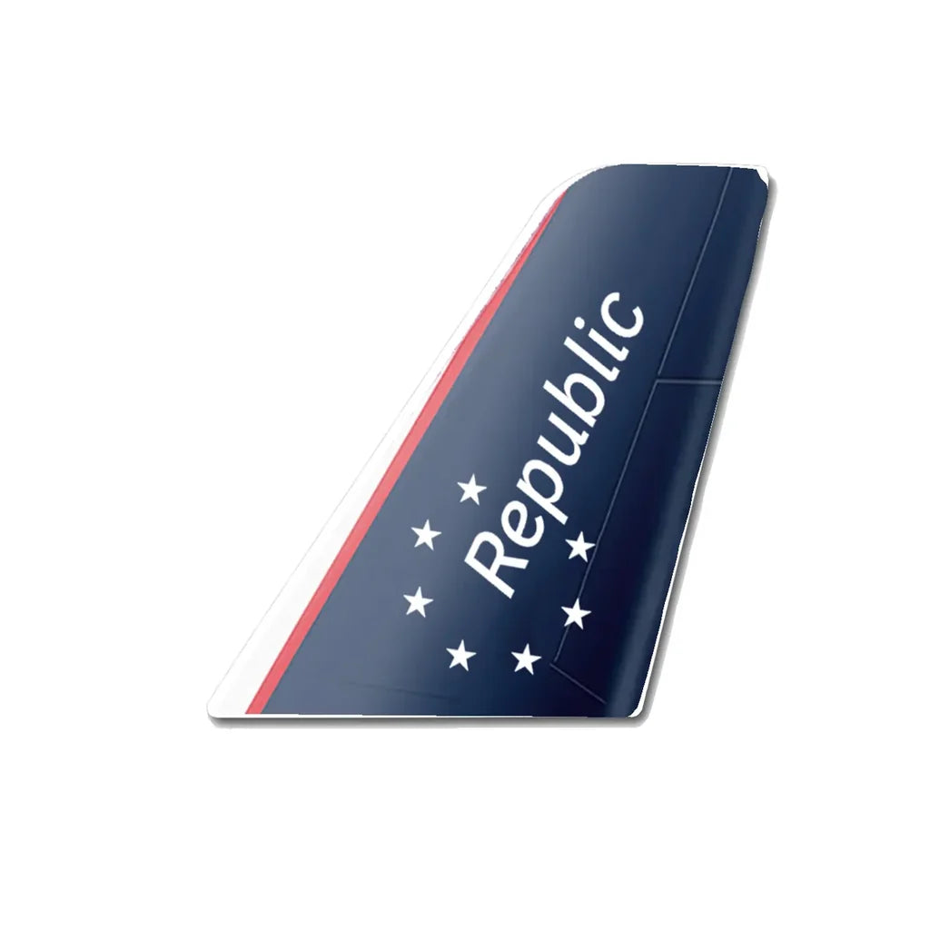 Republic Airlines aviation design tail sticker in weather-resistant vinyl.