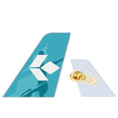 Air Dolomiti Airlines aviation design tail-shape badge pin in polished alloy.