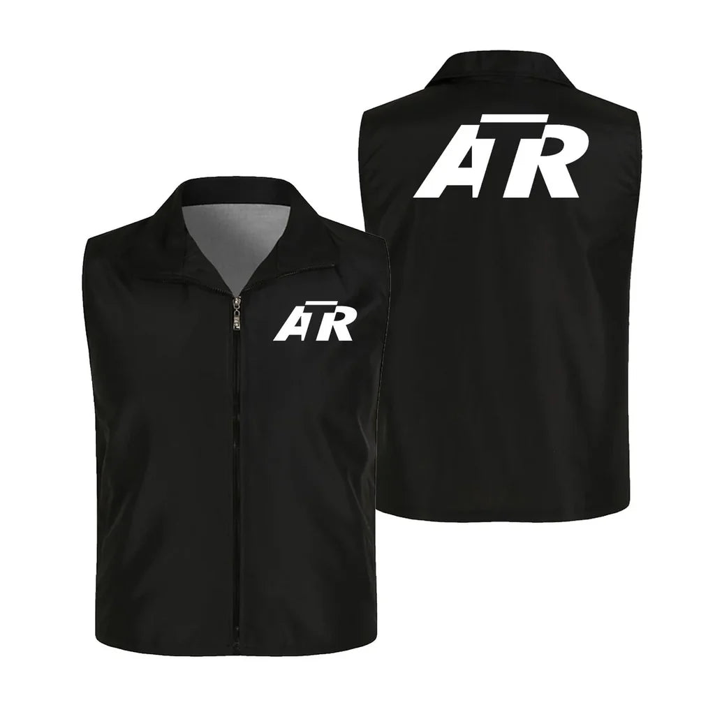 ATR & Text Thin Style aviation design printed on lightweight shell with sleeveless design thin vest.
