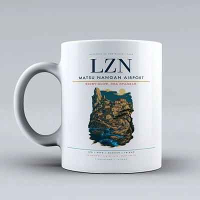 Matsu Nangan Airport (LZN) airport code design on white ceramic mug