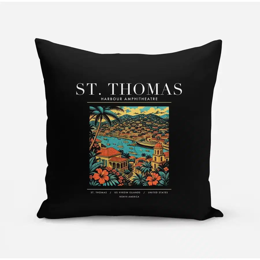 ST. THOMAS - Poster - Pillow - Black