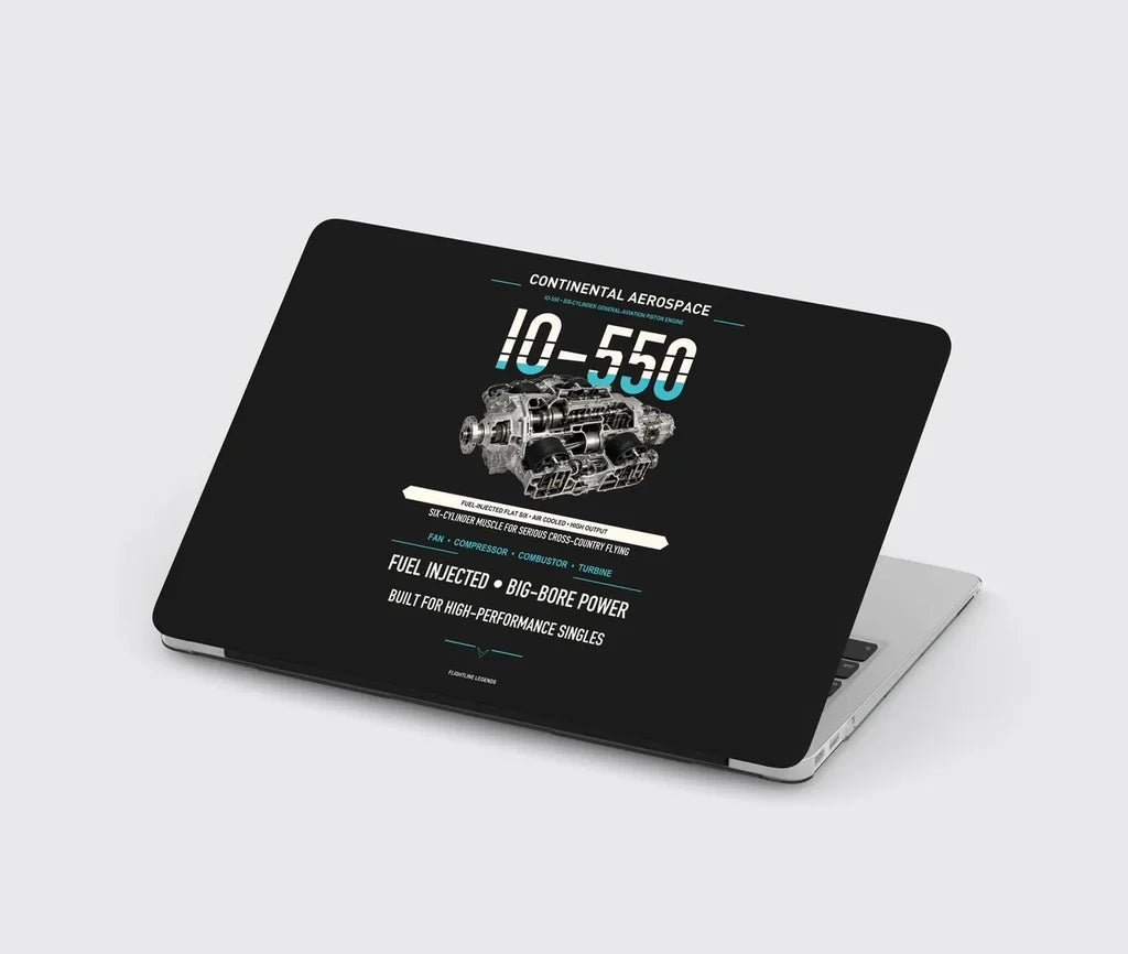 IO-550 design on black MacBook case