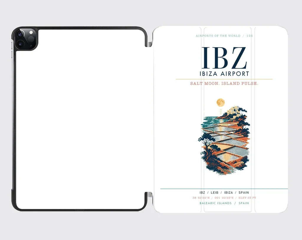 Ibiza Airport (IBZ) design on white ipad tablet case