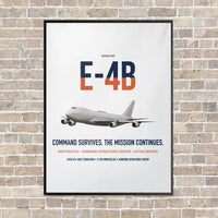 Thumbnail for E-4B Nightwatch vertical canvas print - framed - white background