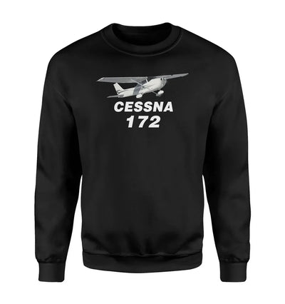 The Cessna 172 aviation design printed on soft cotton blend sweatshirt.