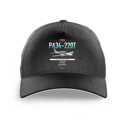 Piper PA-34-220T Seneca V design on black printed hat