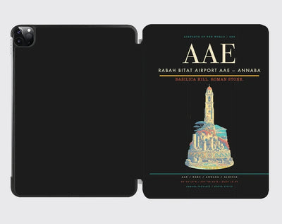 Rabah Bitat Airport (AAE) design on black ipad tablet case