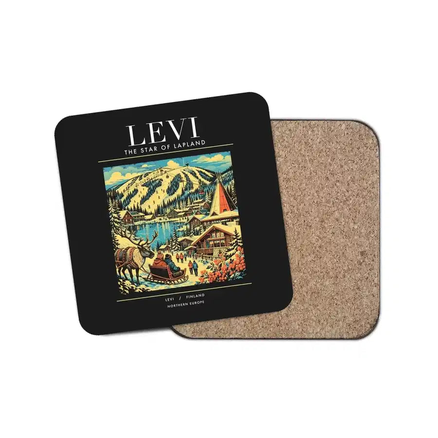 LEVI - Poster - Coaster - Black