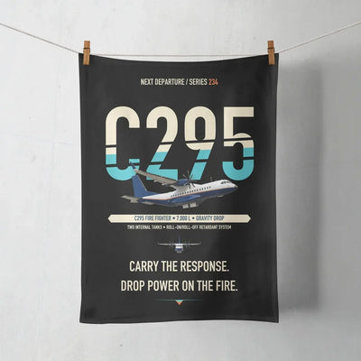 Airbus C295 Firefighter design on black towel