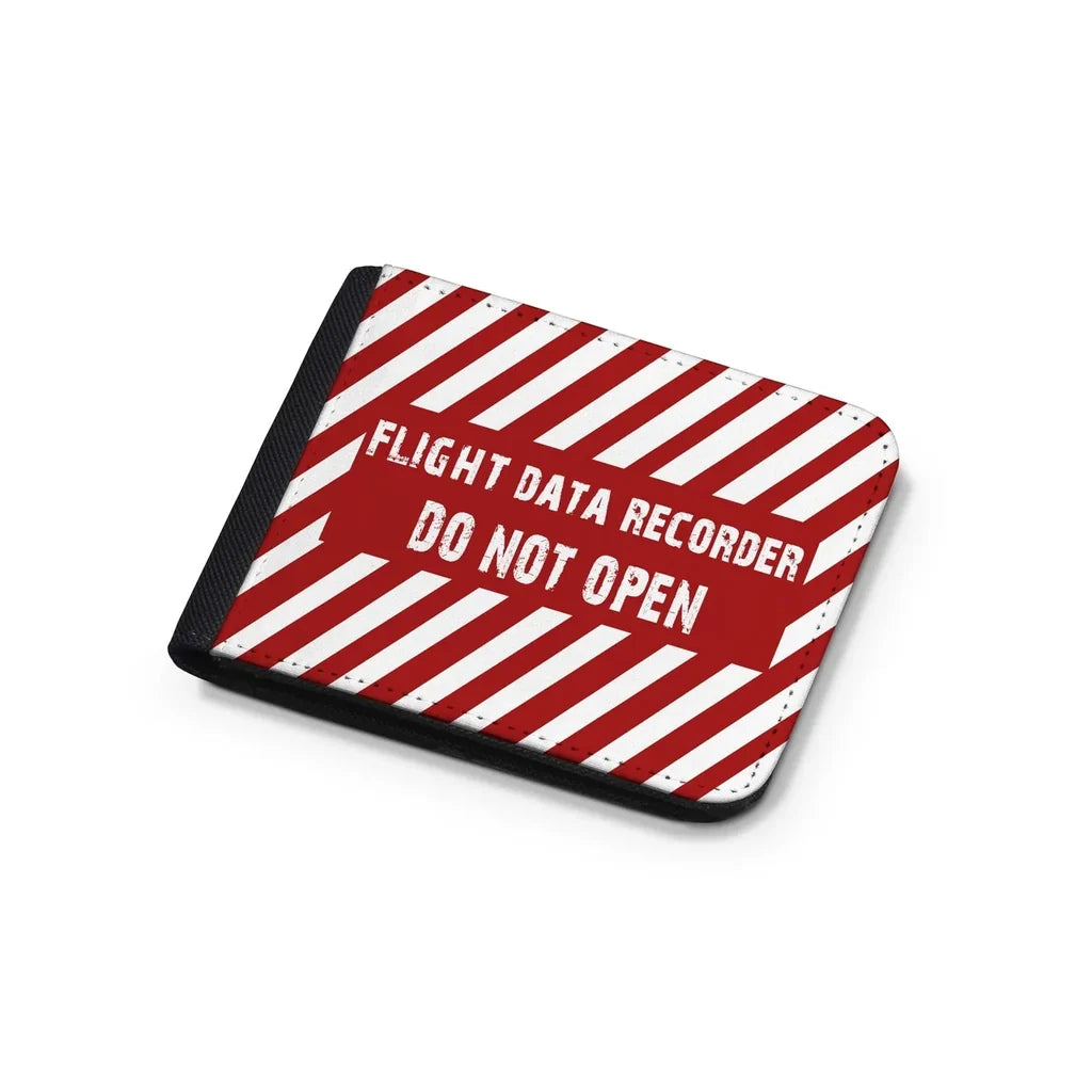 Flight Data Recorder aviation wallet in leather.