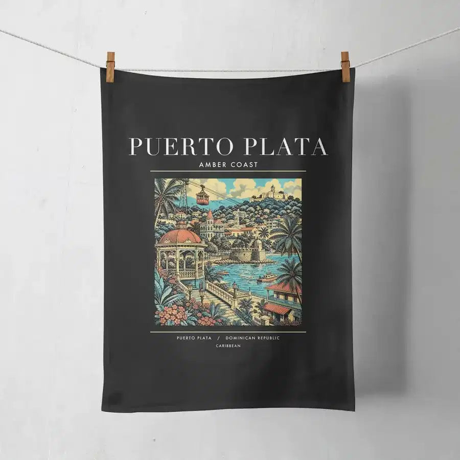PUERTO PLATA - Poster - Towel - Black