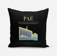 Thumbnail for Snohomish County Airport (Paine Field) (PAE) design on black pillow