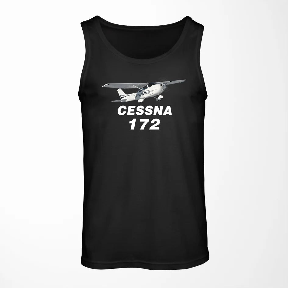 The Cessna 172 aviation design on breathable cotton tank top.