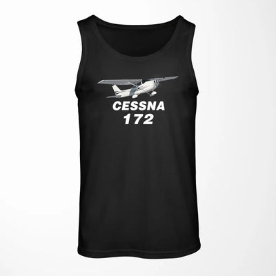 The Cessna 172 aviation design on breathable cotton tank top.