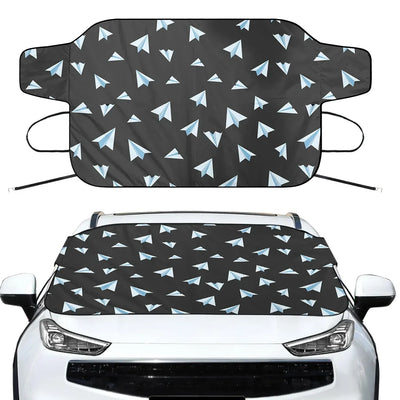 Paper Airplanes (Gray) Car aviation design on car windshield cover.