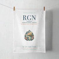 Thumbnail for Yangon International Airport (RGN) design on white towel