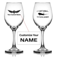 Thumbnail for Customisable If It Ain't Airbus Wine Glass