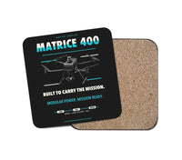Thumbnail for DJI Matrice 400 design on black 1 piece coaster