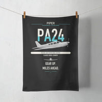 Thumbnail for Piper PA-24-250 Comanche 250 design on black towel