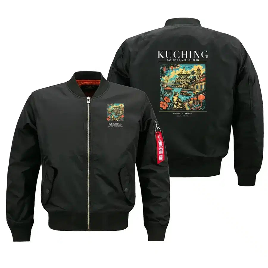 KUCHING - Poster - Bomber Jacket - Black