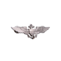 Thumbnail for Special Edition Navy Pilot (Silver) aviation print badge, polished metal.