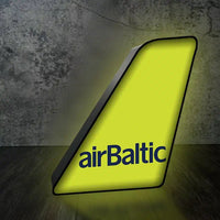 Thumbnail for Airbaltic Airlines Led Aircraft Tail aviation design on premium acrylic with LED 3D aircraft tail lamp.