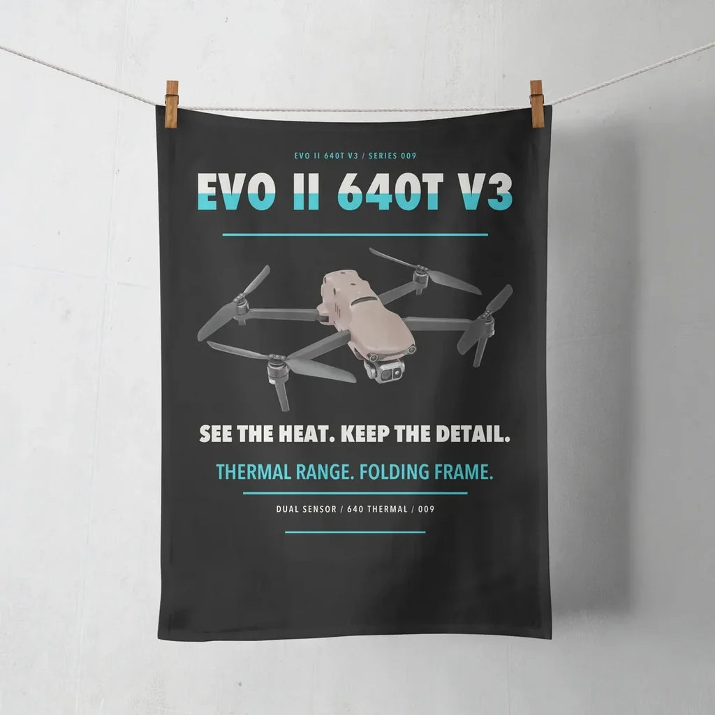 Autel EVO II Dual 640T V3 design on black towel