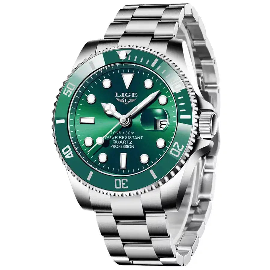 Top Brand Luxury Fashion Diver Watch aviation stainless steel accessory in stainless steel.