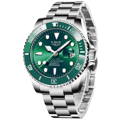 Top Brand Luxury Fashion Diver Watch aviation stainless steel accessory in stainless steel.