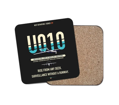 Airbus U010 Aliaca VTOL design on black 1 piece coaster