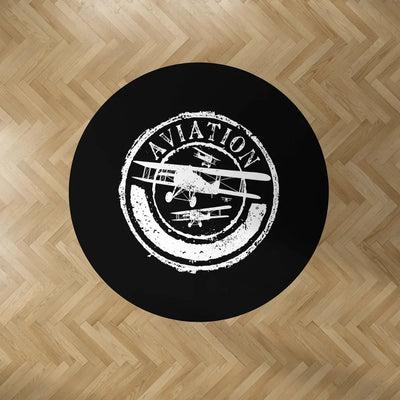 Aviation Lovers Carpet & Floor Mats (Round) aviation design on durable carpet pile with non-slip backing round carpet floor mats.
